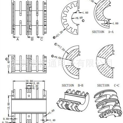 ET30底座滤波器骨架baseUT30变压器骨架底座东南亚变压器电子