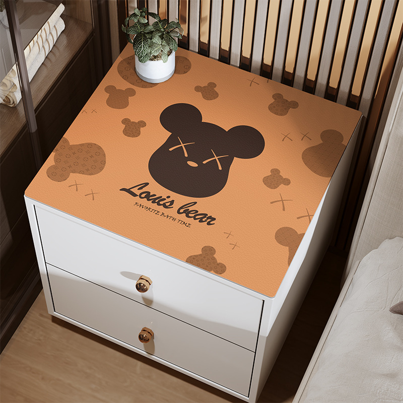 Luz nórdica mesa de noche de lujo estera impermeable borrable estera desechable lavadora de tambor estera de protección solar cubierta superior del refrigerador toalla