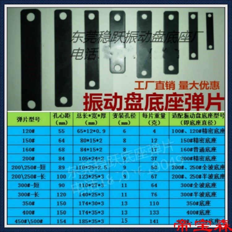 Vibration plate Shrapnel Vibrating disk chassis Vibration plate base parts manganese steel steel plate Spring