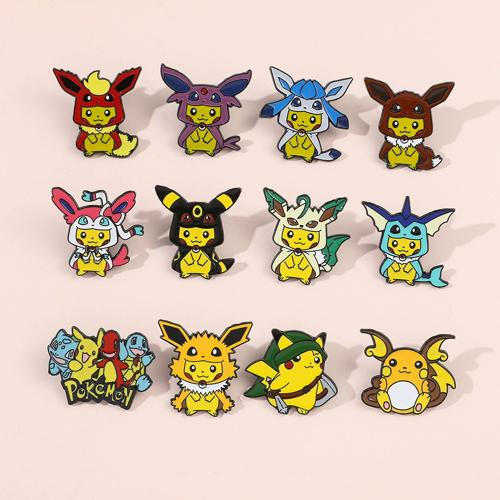 Милая креативная брошь Пикачу, Pokemon мультфильм аниме Pokémon окружение домашнее животное эльф аксессуары