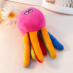 Cross-border new style octopus plush toy with sound, teething and cleaning interactive self-amusing toy, dog pet supplies