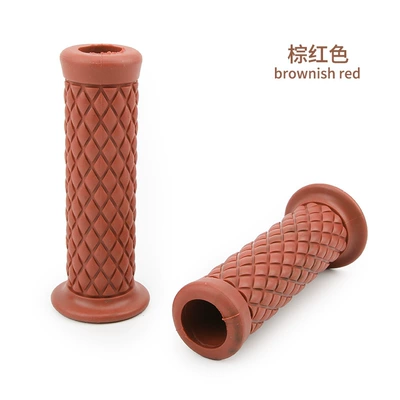 Motorcycle Safety Supplies retro Harley Prince car handle - square-retro-handle-glue-with-holes-brown-red