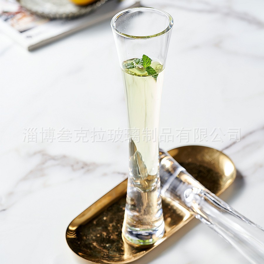 Copa de Champán de Cristal Transparente, Estilo Cintura Delgada, para Regalo de Boda, Copa para Vino Espumoso, Copa para Mujer