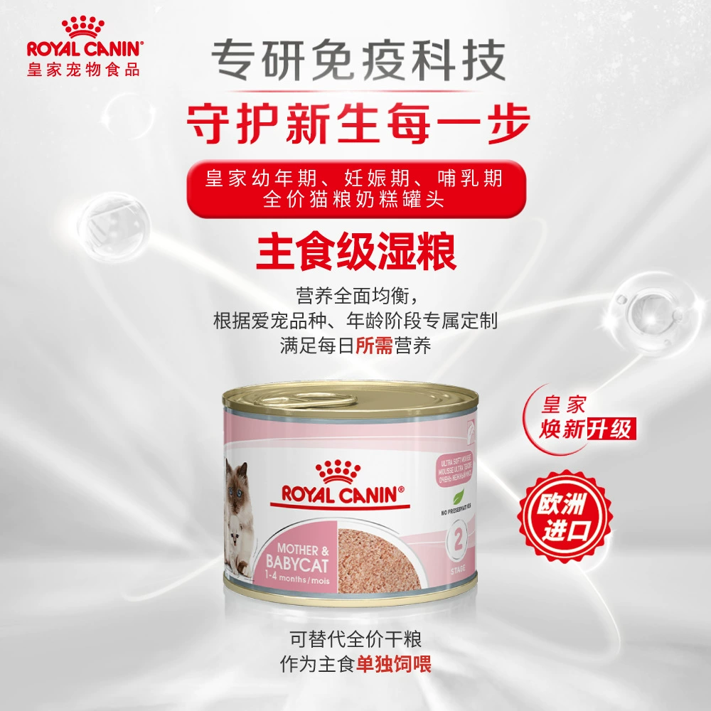 Корм для кошек Royal/Jia, импортный консервированный котячий мусс для котят, консервированный котячий молочный торт, 195 г, питательный основной класс, влажный корм для кошек