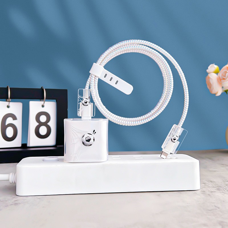 Aplicable para Apple 18 - 20w cargador cubierta de protección de carga rápida cable de datos pinza de cable