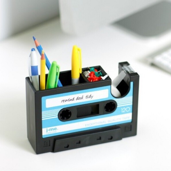 Multifuncional retro cinta titular de la pluma estudiante escritorio Oficina Creativa caja almacenamiento papelería