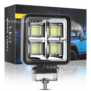 Car Led Work Light 4inch Square 64Led Flood Auxiliary Light Modified Lighting Agricultural Machinery Engineering Forklift