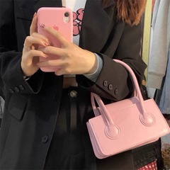 Minimalist Pink Small Square Handbag for Women 2024 New Style, Unique and Elegant Shoulder Bag