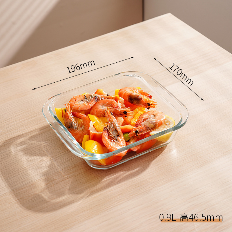 Placa de horno de vidrio horno microondas doméstico resistente a alta temperatura placa de pescado al vapor placa de frutas placa de bocadillos placa de alto rendimiento