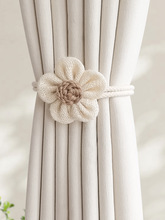 可爱花朵窗帘绑带一对装现代简约可调节扎束带收纳扣环捆绑绳装饰