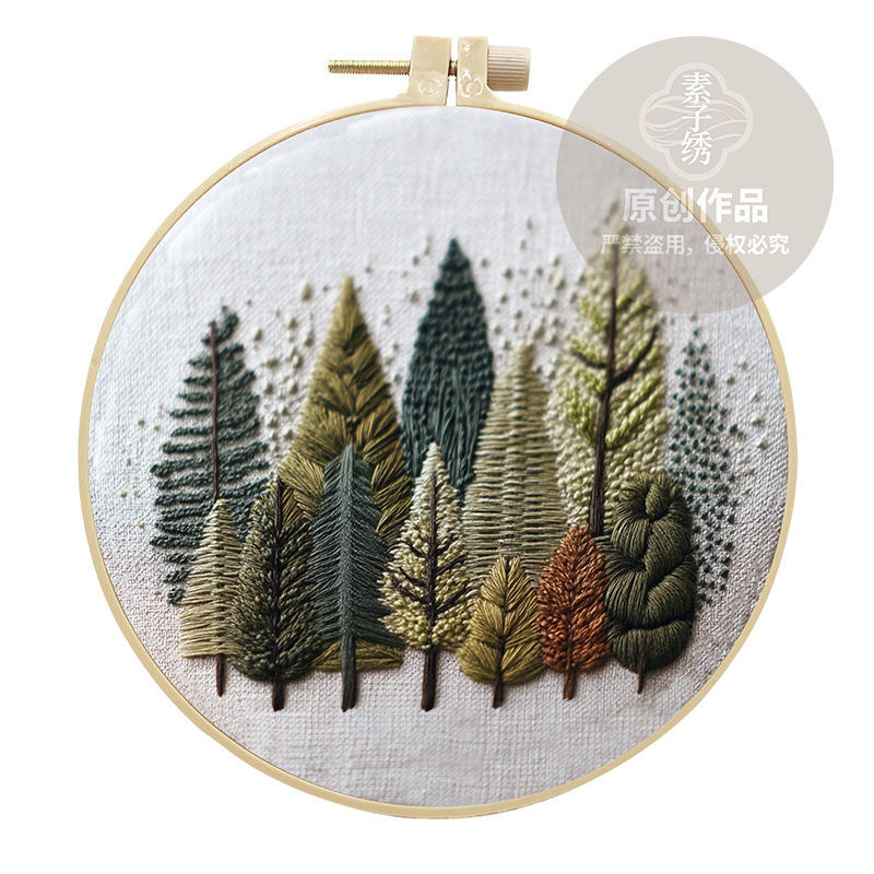 オリジナル-クロスボーダー新製品刺繍 diy 風景手作り生地材料パッケージキットクリエイティブ手作り裁縫英語|undefined
