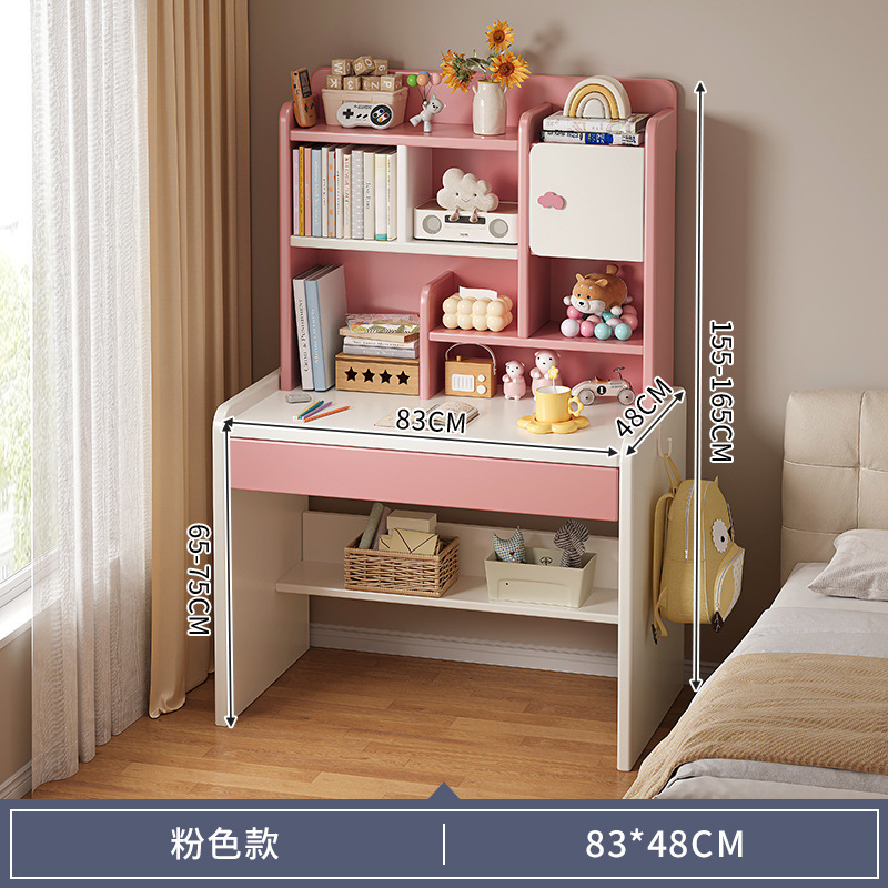 Mesa de escritorio infantil de madera estante de estudio en una mesa de escritorio dormitorio de estudiantes de primaria con set de mesa de escritorio elevadora doméstica