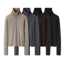 现货2025秋新品简约风修身高领长袖T恤小上衣5P9115260