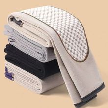 男士保暖裤驼绒护腰护膝裤冬季石墨烯抗寒裤大码一体绒发热打底裤