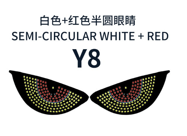 跨境新款恶魔眼汽车LED装饰灯USB免接线灯个性装饰11种模式通用|undefined