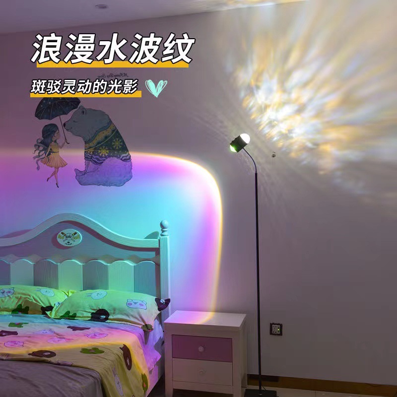 물 파문 + 블루 퍼플 플로어 이중 제어 호스 (컬러 필름 4 장 보내기)