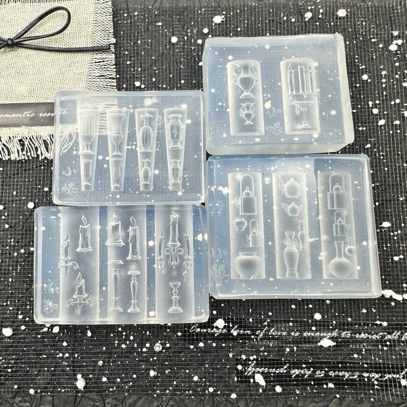 新しい高透明ネイルアートシリコーン型キャンドル花瓶ヨーロッパウォーターボトル研削ツール 3D 立体接着剤クローハートハンドメイド|undefined