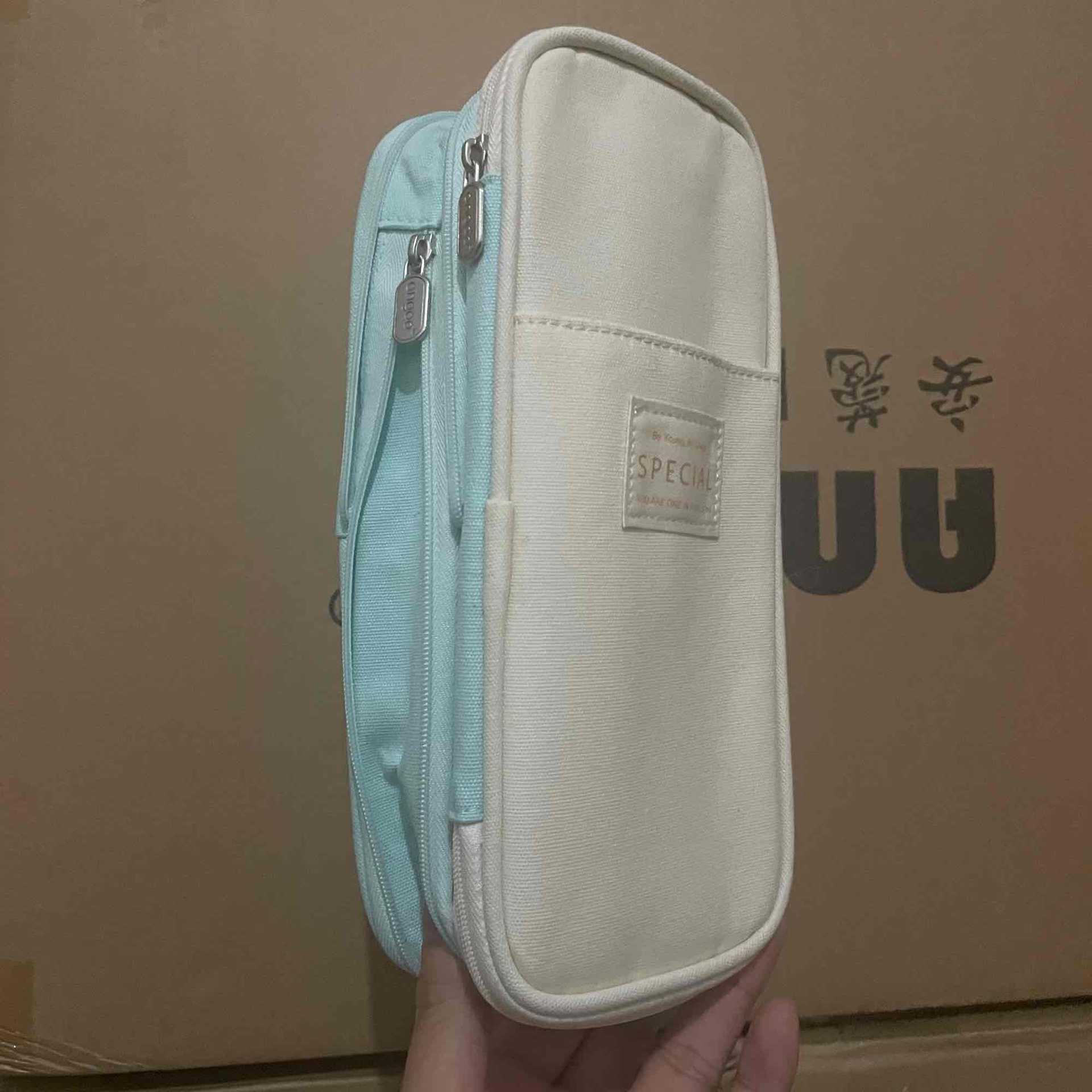 Caja de lápices especial transfronteriza macaron color a juego se puede cambiar en caja de papelería de estudiante de bolsa de lápices mejorada de gran capacidad