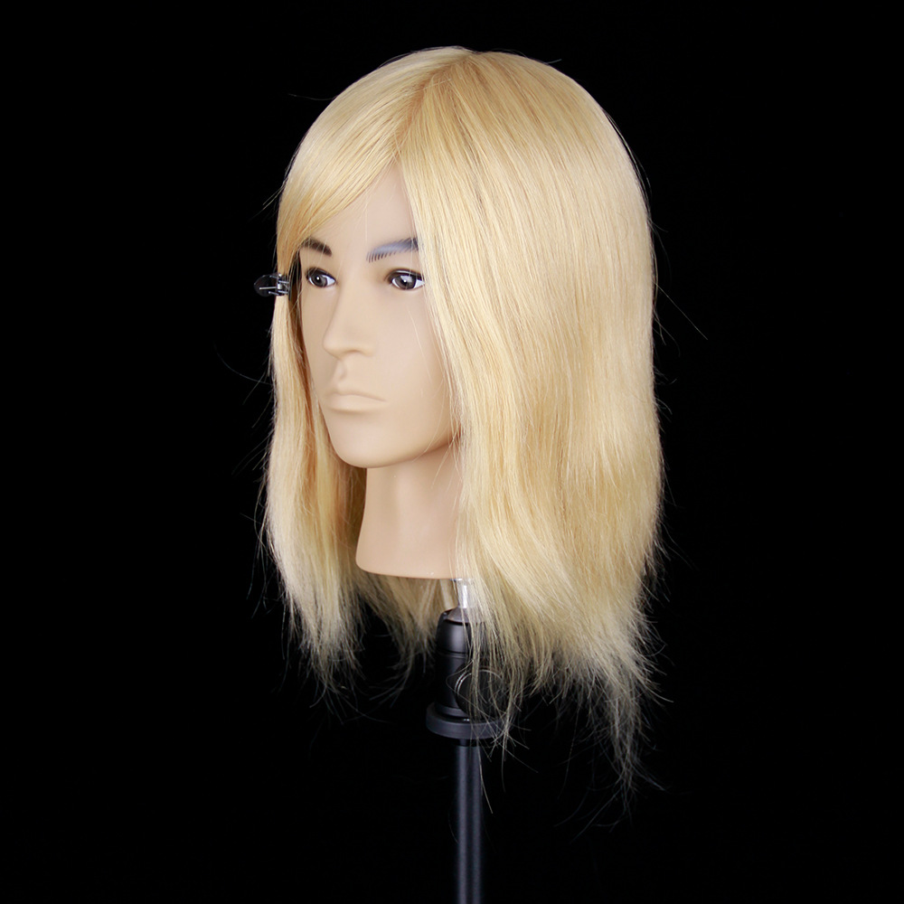 Ejercicios de peluquería corte de cabello modelo de cabello de hombre recorte teñido maniquí modelo de cabello blanqueado de permeación modelado de cabello verdadero entrenador