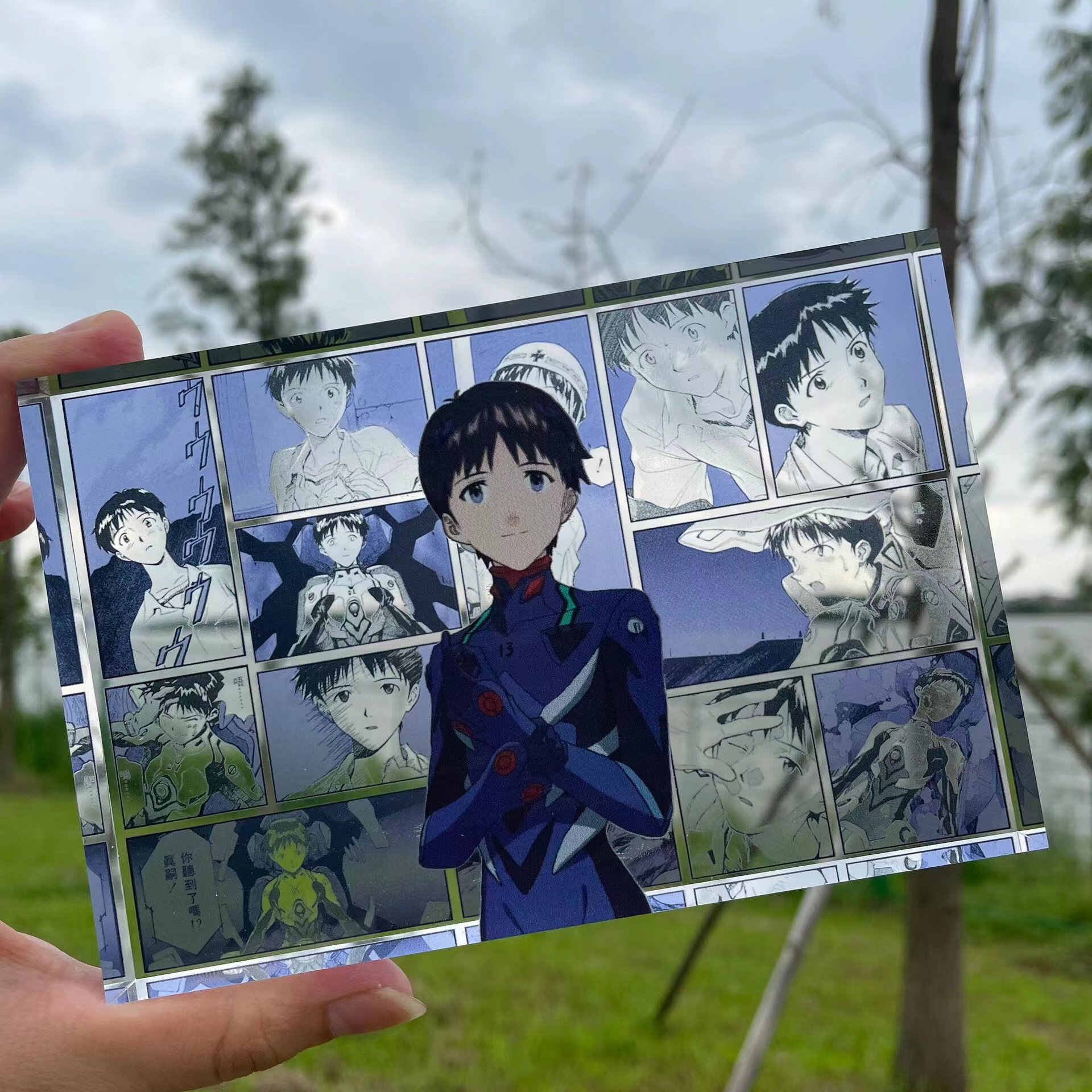 亚克力水晶卡砖吧唧九宫格冰箱贴diy原神动漫二次元咕卡流麻相框