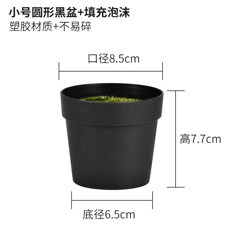 스몰 사이즈 둥근 검은 분지 + 거품으로 채워진