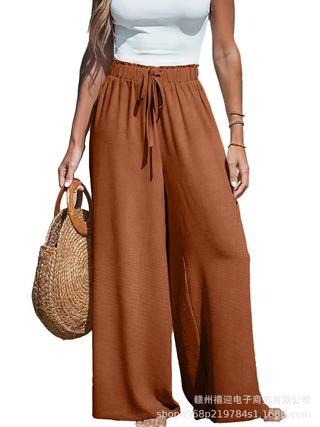 2025 Women's All Year Round Pants Aliexpress Amazon Casual Cross-Border Wide Leg Loose Casual Fashion Pants