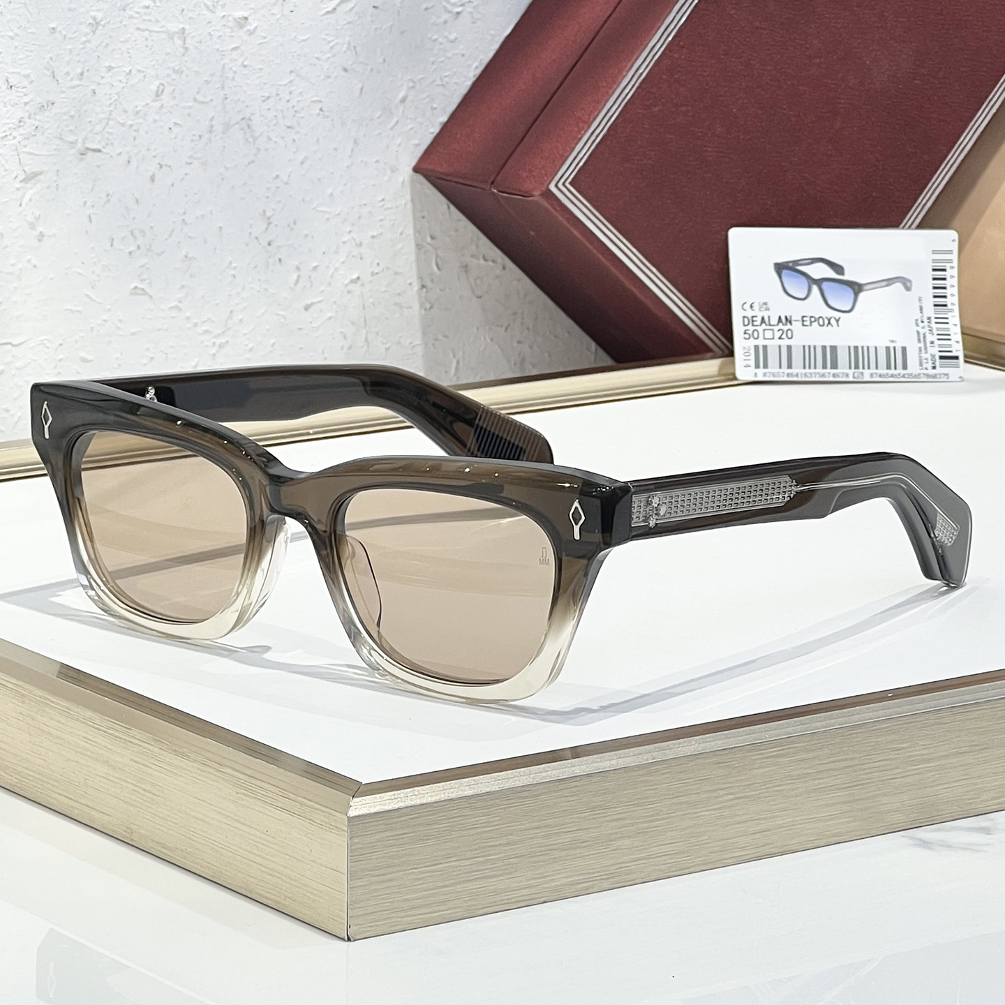 Jacques Marie Mage Dealan Acetate Sunglasses Grey Gradient Brown (DEALAN-EPOXY)