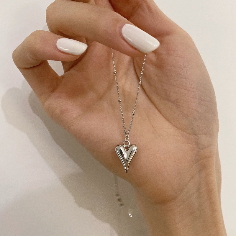 9g Weight Pendant Necklace Classification 1 Piece Quantity Holiday Occasion Titanium Steel Material Heart Shape Pattern Women'S Gender Plating Design Lady Heart Shape Titanium Steel Plating Pendant Necklace 1 Piece 1