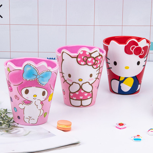 Cute melamine mouthwash cup dental cylinder couple toothbrush cup plastic household cup cartoon milk drinking cup