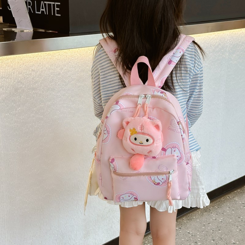 Nueva mochila escolar coreana para niños, mochila escolar de jardín de infantes de dibujos animados ins linda mochila de anime para niños y niñas