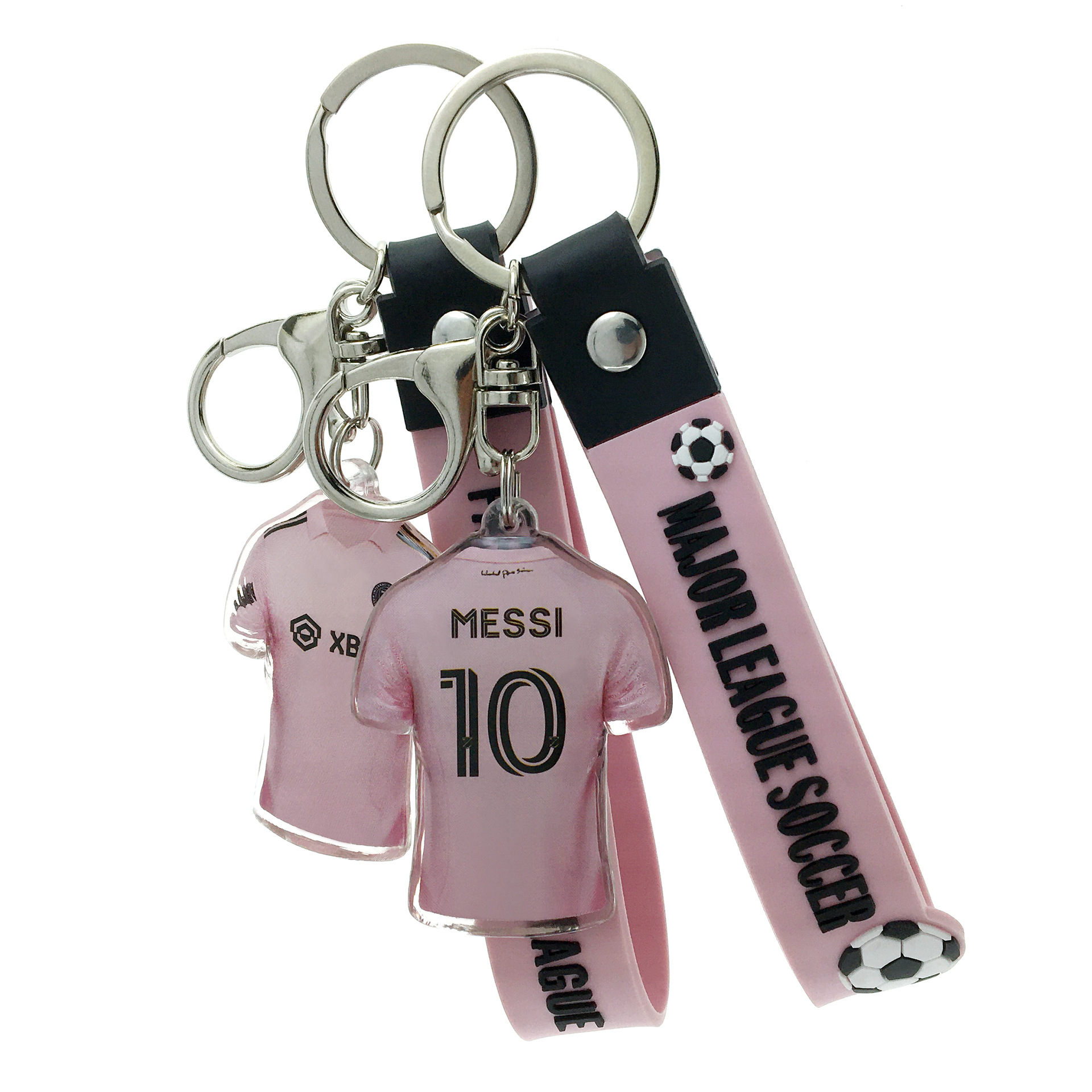 MLS迈阿密国际-10#梅西（主场球衣款）+淡粉手带-白底图