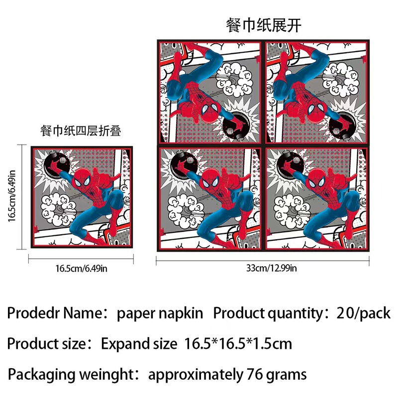 新款蜘蛛侠派对用品儿童生日餐具套装一次性桌布纸盘横幅氛围布置|undefined