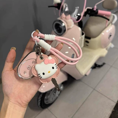 Suitable for Emma Electric Electric vehicle key cover shell - pink-kt-cat-key-cover-hand-strap-remote-control-protective-cover