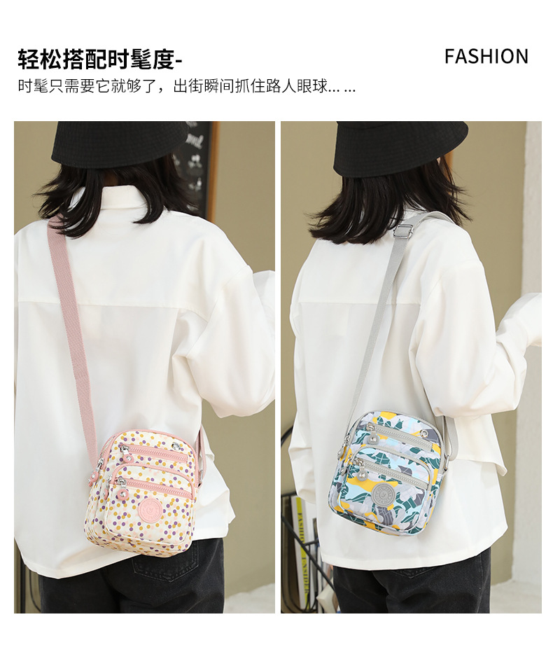 New Oxford Fabric Women's Mini Casual Crossbody Phone Bag Fashion Nylon Bag Single Shoulder Adjustable Waterproof Canvas Bag