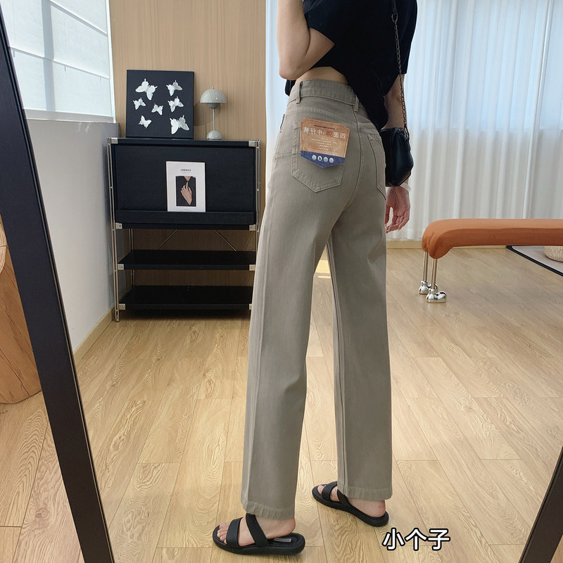 Slim-fit jeans! Super slimming, four-way stretch, high-waisted, straight-leg jeans for women, suitable for spring and autumn, long pants, slim version, wide-leg pants, new style