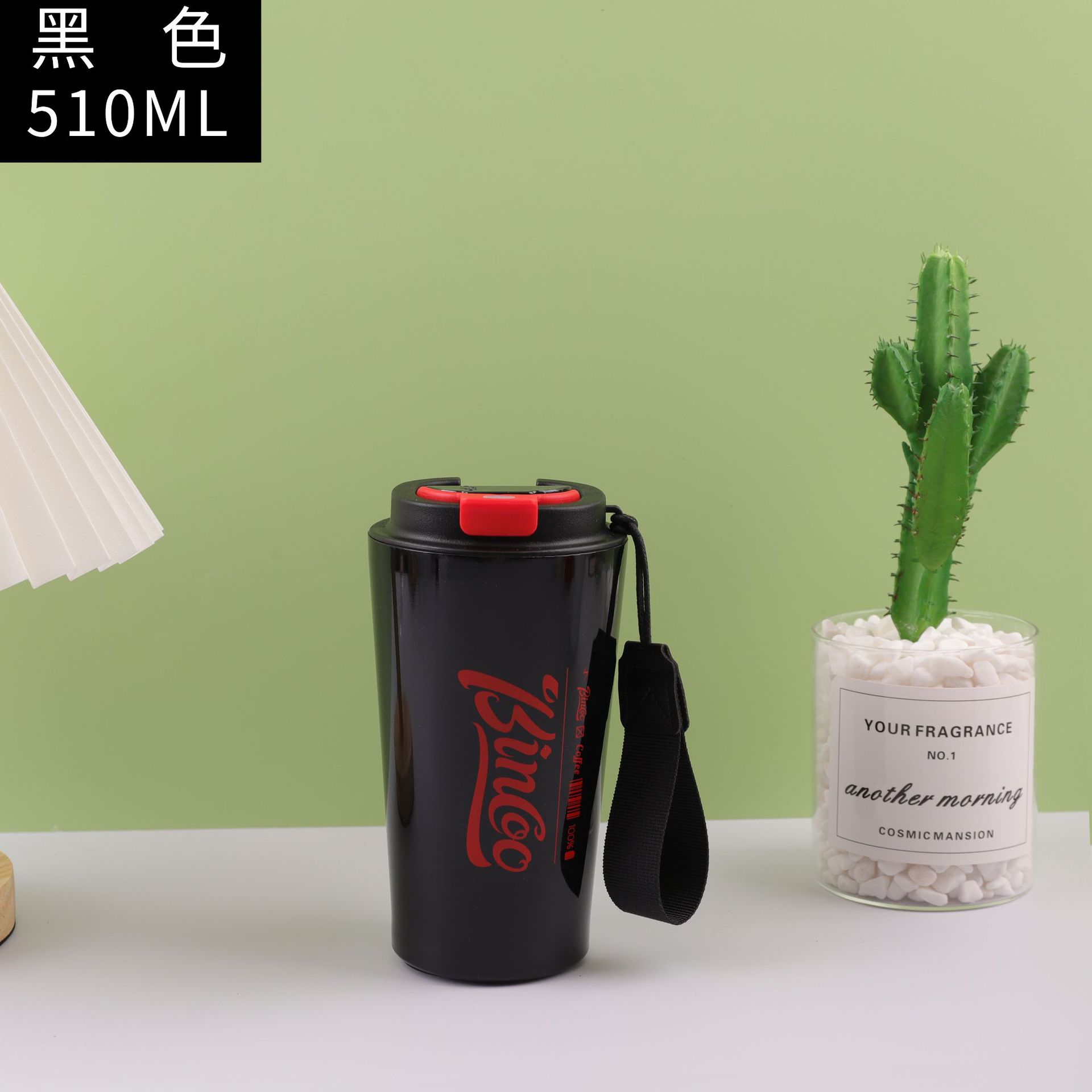 Creativo nuevo 304 acero inoxidable aislamiento térmico taza de café portátil cuerdas de transporte oficina al aire libre taza de agua de café