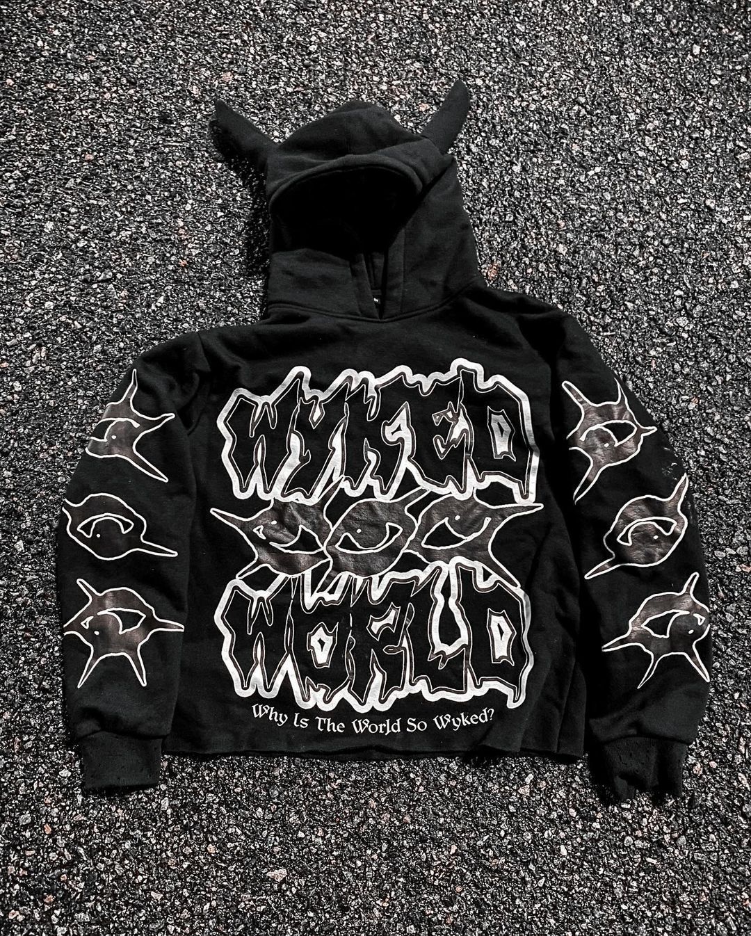 Herren Hoodie Gothic Street Style Pullover Für Männer Schwarz_voghion.com
