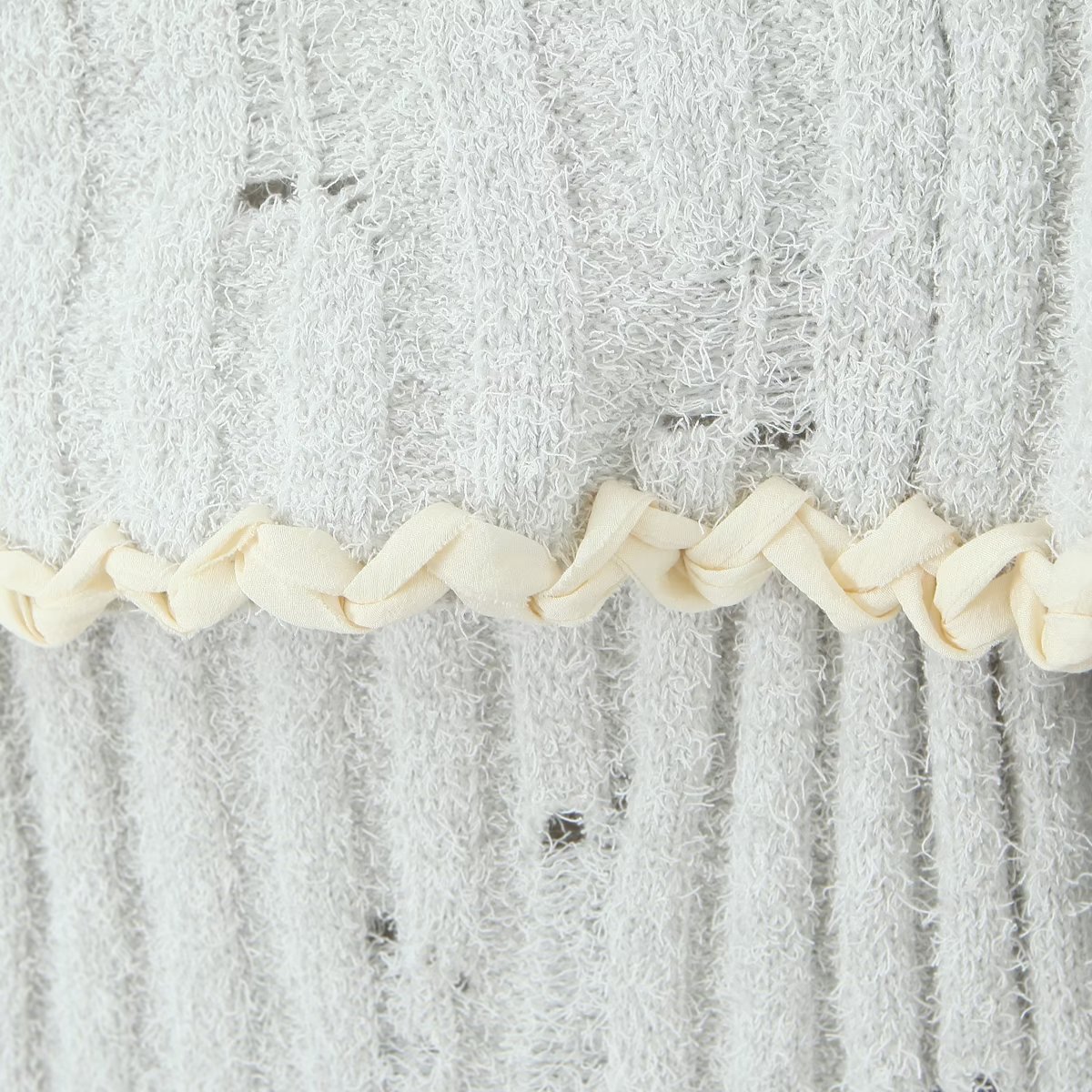 Autumn Two Color Handmade Rope Large Collared Sweater Rope Knitted Overskirt Sets