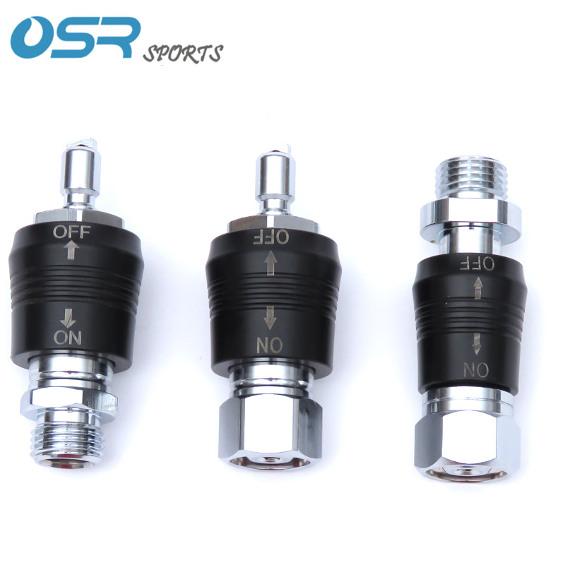 Regulador DE BUCEO 9/16 tubo de presión media macho y hembra dientes BCD baja presión interfaz rápida Válvula de empuje conector Conector