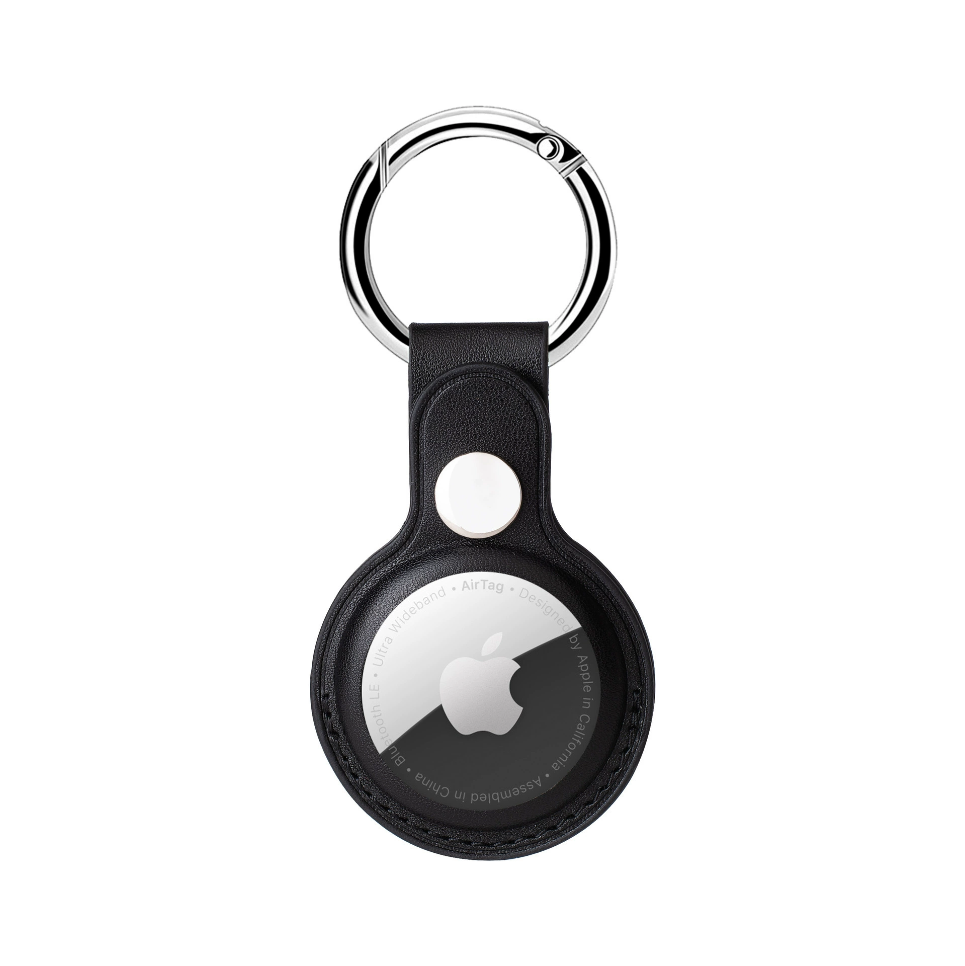 Applicable to Apple AIRTAG leather suite silicon glue material defense positioning keychain close -up tracker protective sleeve shell