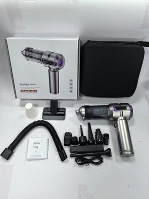 Cross-border best-selling car vacuum cleaner, Tozsoranlar - silver-purple-111v16000pa-set