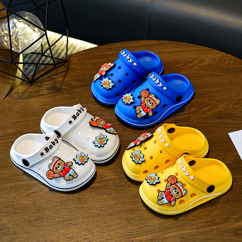 In-Stock Wholesale Basketball Bear Children's Clogs Casual Closed-Toe Cartoon Soft-Soled Non-Slip Back-Strap Sandals In-Stock Wholesale Basketball Bear Children's Clogs Casual Closed-Toe Cartoon Soft-Soled Non-Slip Back-Strap Sandals