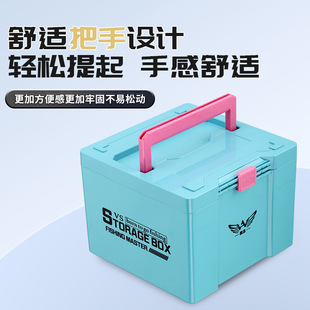 Storage Box Outdoor Car Trunk Organizer Car Abs Material Sliding Switch Fishing Box Storage