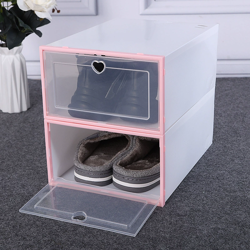 Transparent Plastic Shoe Box Drawer, 31×21.5×12.5 cm, stackable dust- and moisture-proof