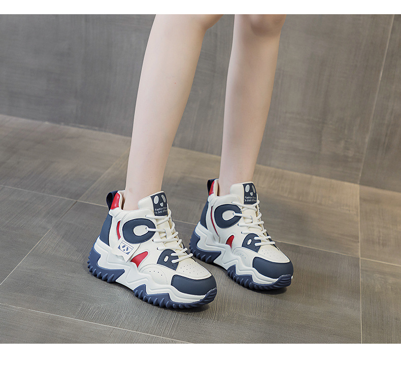 Giày sneaker nữ đế dày tăng chiều cao phong cách dad shoe mùa thu 2026 — M2503 Màu nâu, M2503 màu đen, M2503 màu xanh lam chi tiết 11