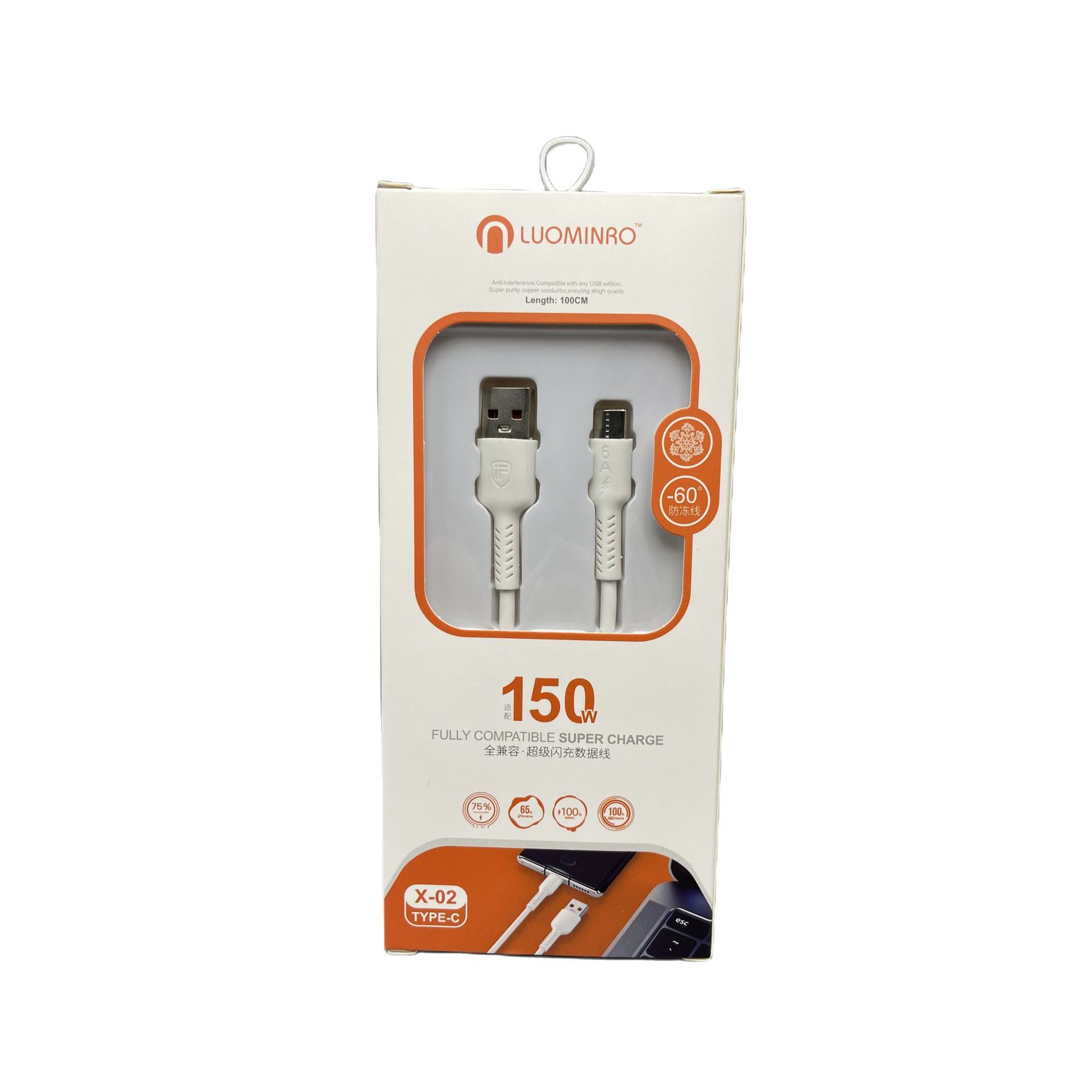 LUOMINRO marca 120W teléfono móvil cable de datos de alta potencia totalmente compatible con el flash de carga teléfono móvil cable de carga rápida fabricante