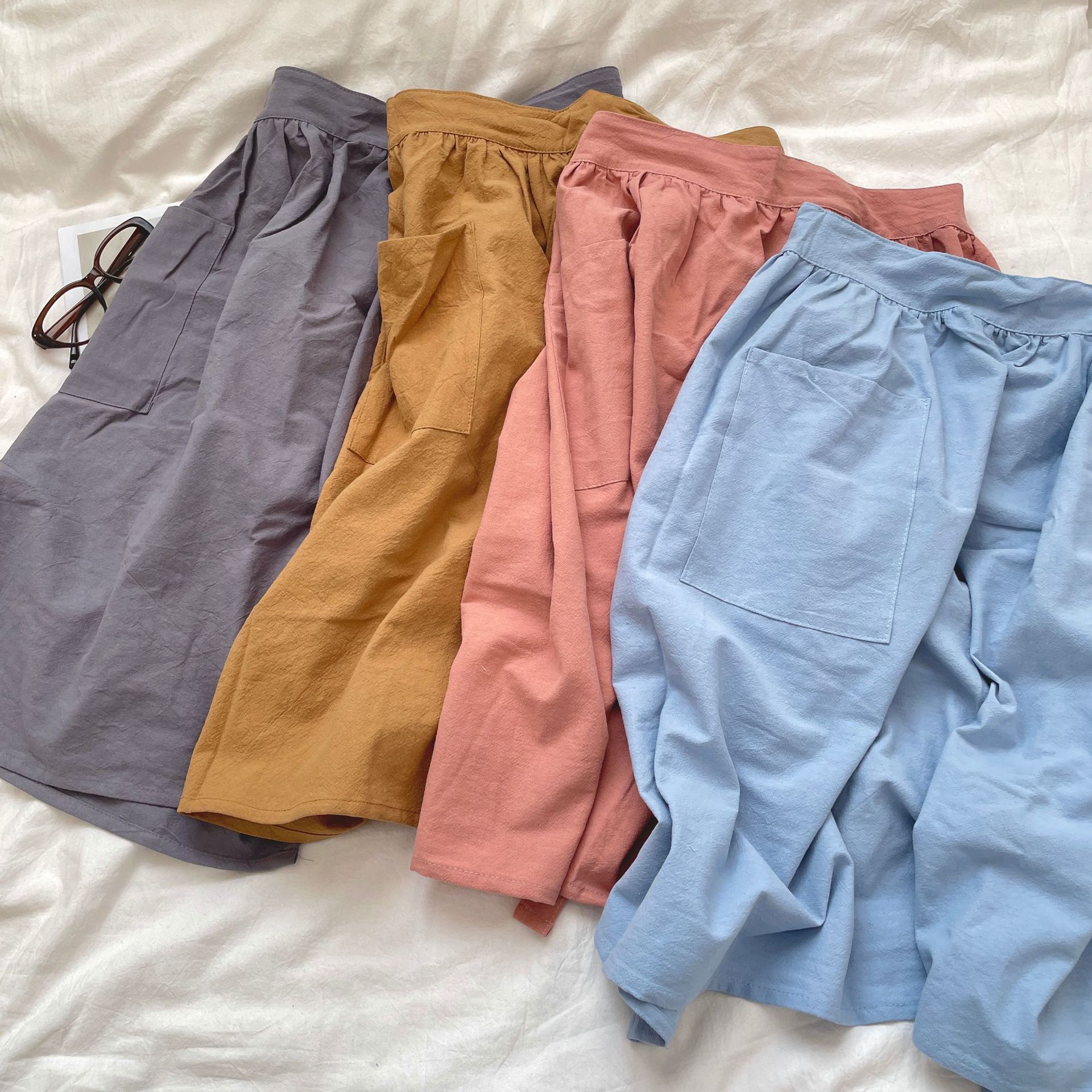 Durable Pure Cotton Half Apron For Home Kitchen Cooking Solid_voghion.com