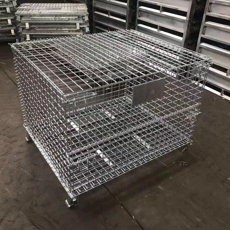 Storage cage fold Storage butterfly logistics express sorting turnover box Cage Foldable Warehouse Iron frame