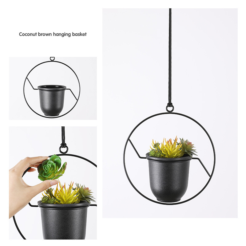 ソース工場鉄植物吊り下げ植木鉢フラワースタンドクリエイティブ多肉植物壁掛けハンギングバスケットハンギングポットハンギングフラワーバスケット|undefined