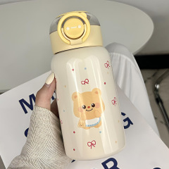 カップ女子かわいい高颜値316ステンレスストロー保温カップ大容量学生携帯転倒防止カップ